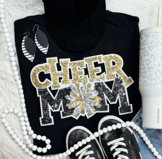 Cheer MOM Sequin Tees