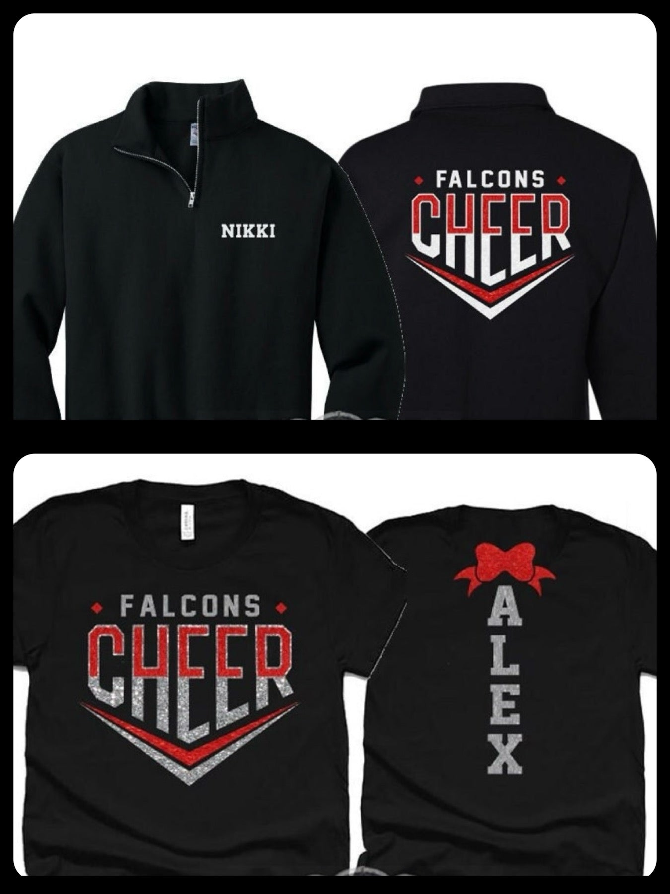 Personalized Cheer Glitter Shirt