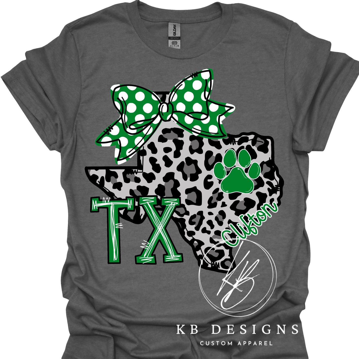 Custom Mascot TX Bow Tee