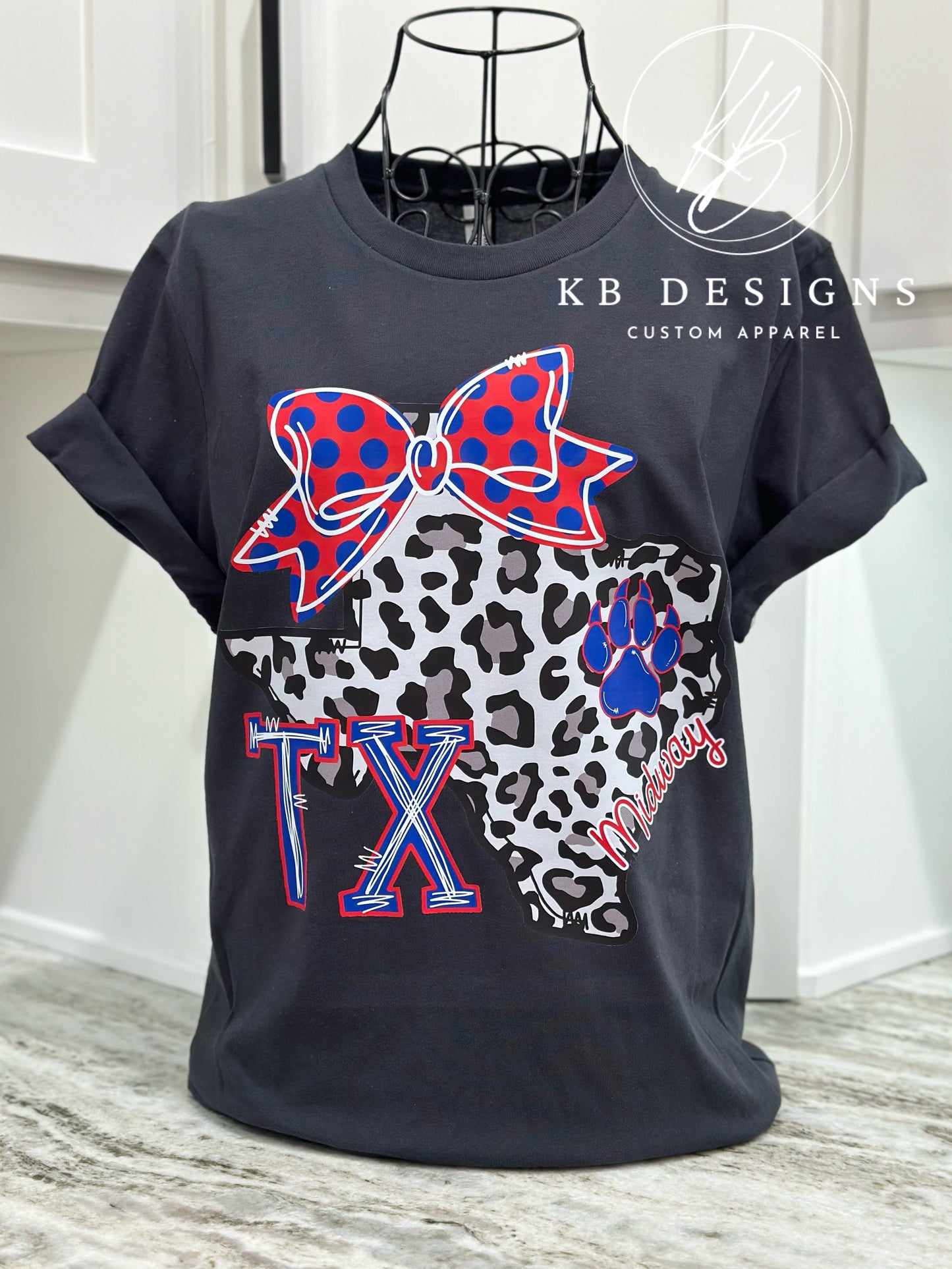 Custom Mascot TX Bow Tee