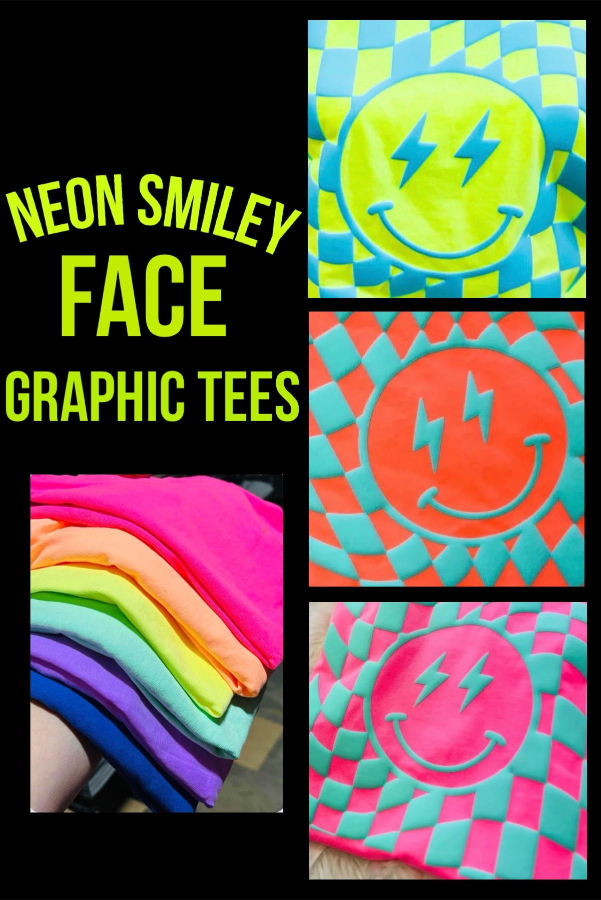 Smiley Puff Lightning Eyes Tee