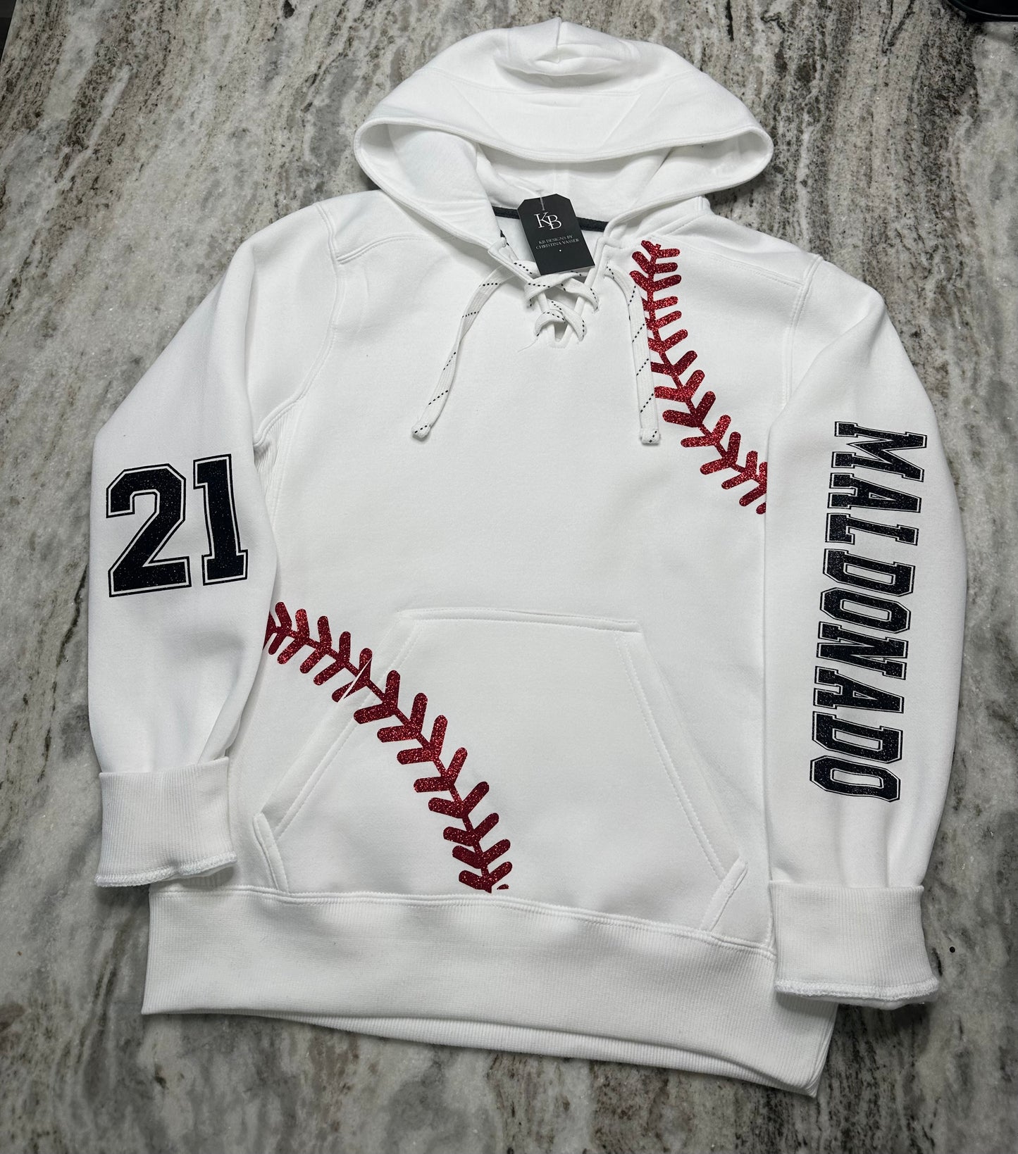 Personalized Cross Laced Sports Hoodie