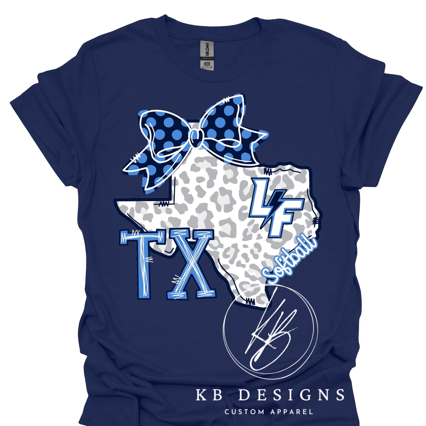 Custom Mascot TX Bow Tee