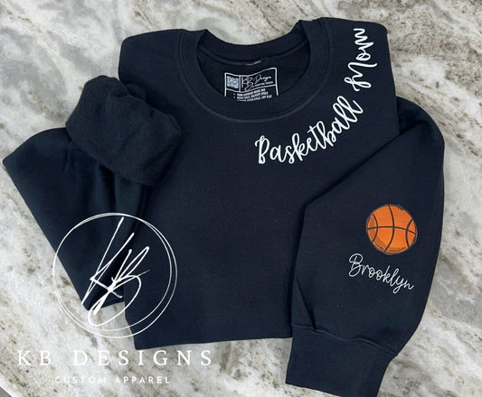 Basketball Mama Collar Sweatshirt