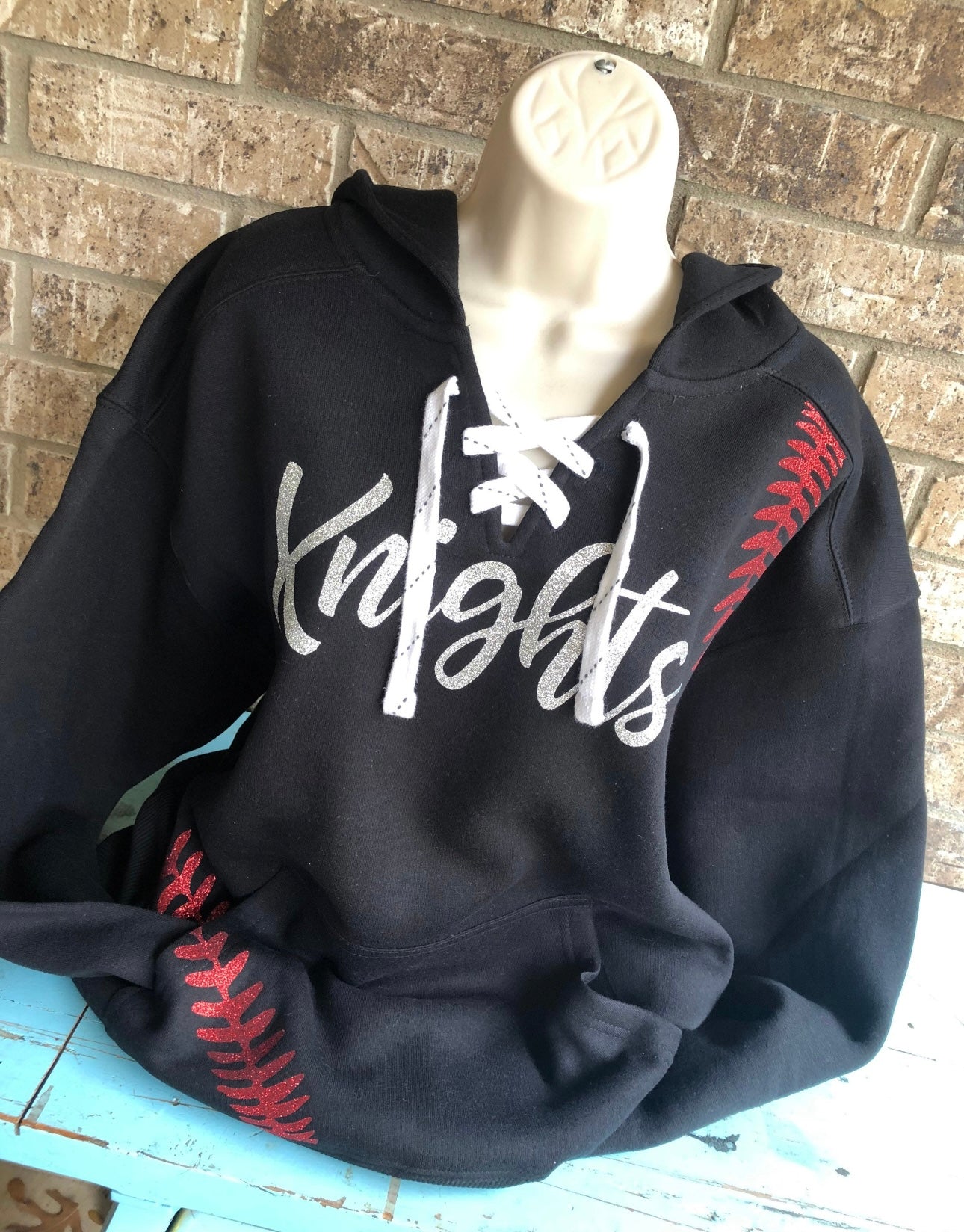 Personalized Cross Laced Sports Hoodie