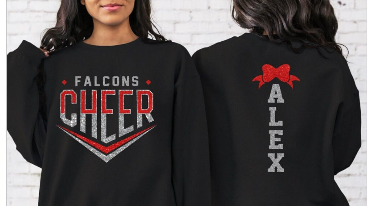 Personalized Cheer Glitter Shirt