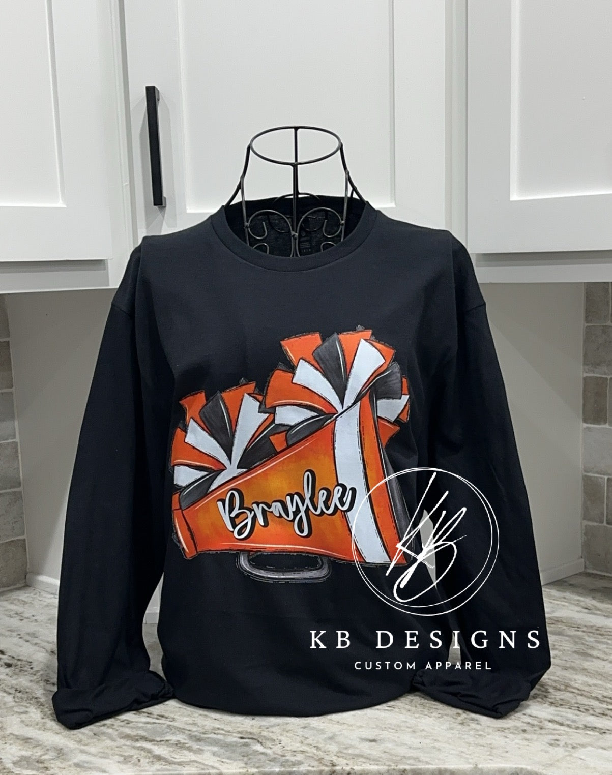 Personalized Cheer PomPom/ Megaphone (Short Sleeve)