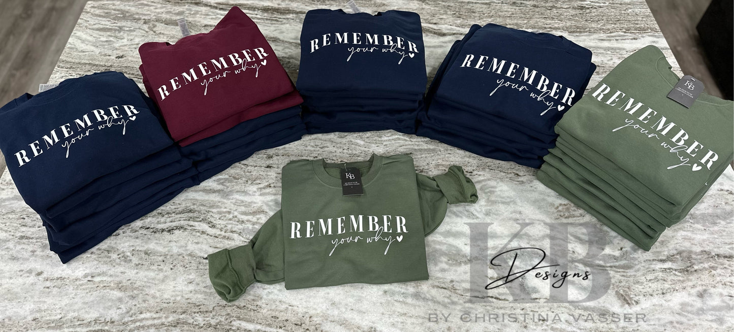 Remember your Why Sweatshirt