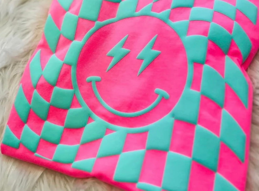 Smiley Puff Lightning Eyes Tee