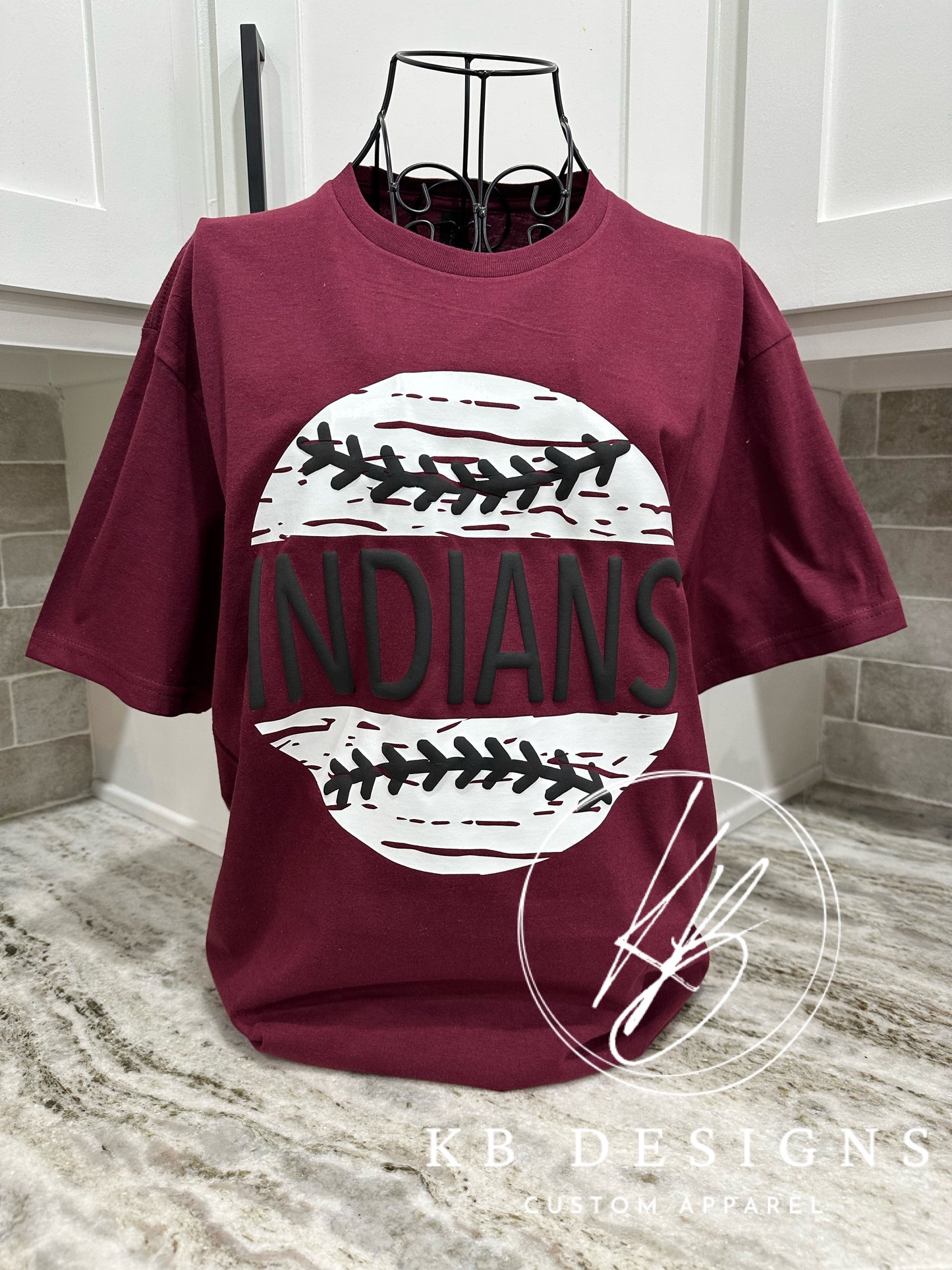 Personalized Grunge Baseball/Softball puff Tee