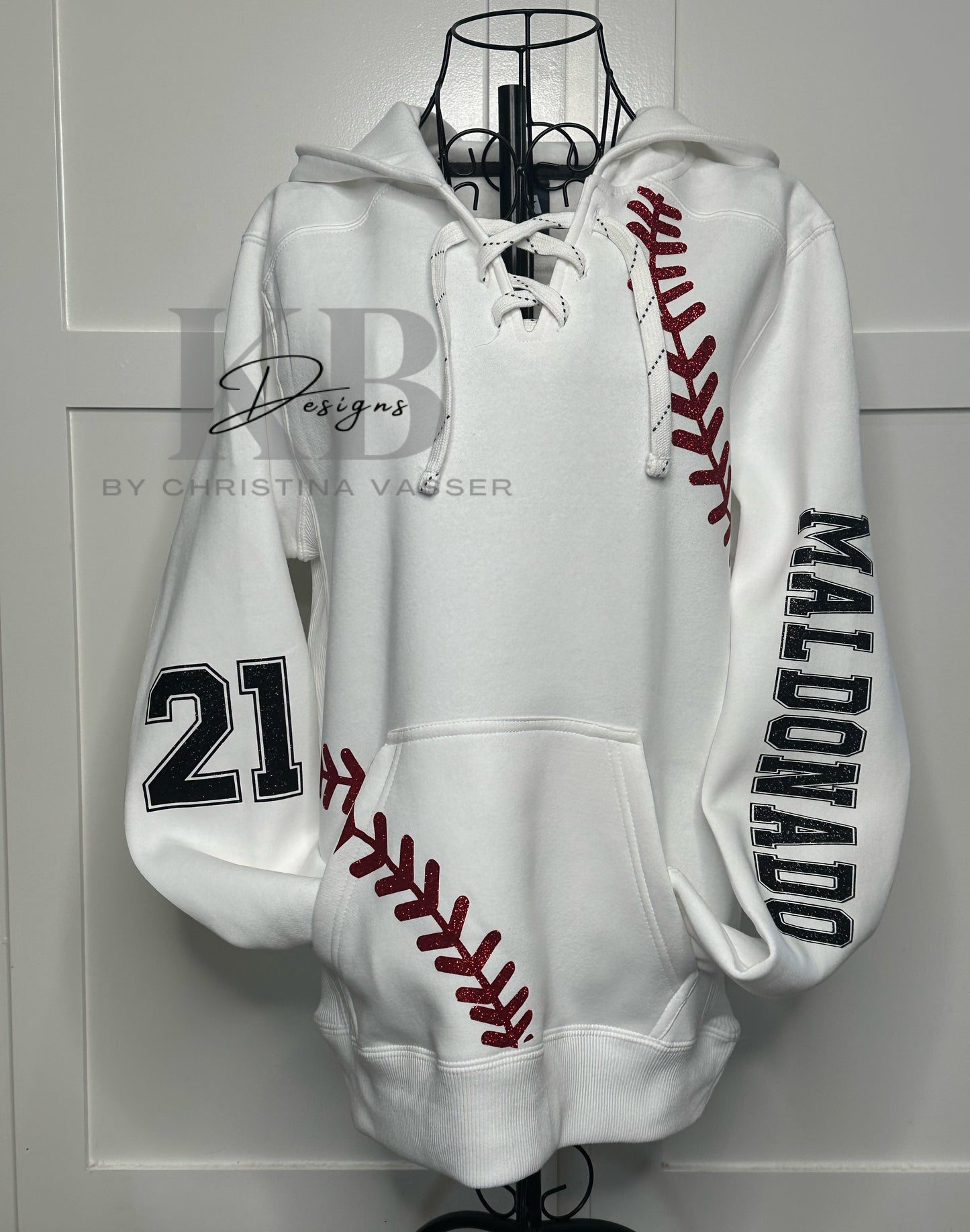 Personalized Cross Laced Sports Hoodie