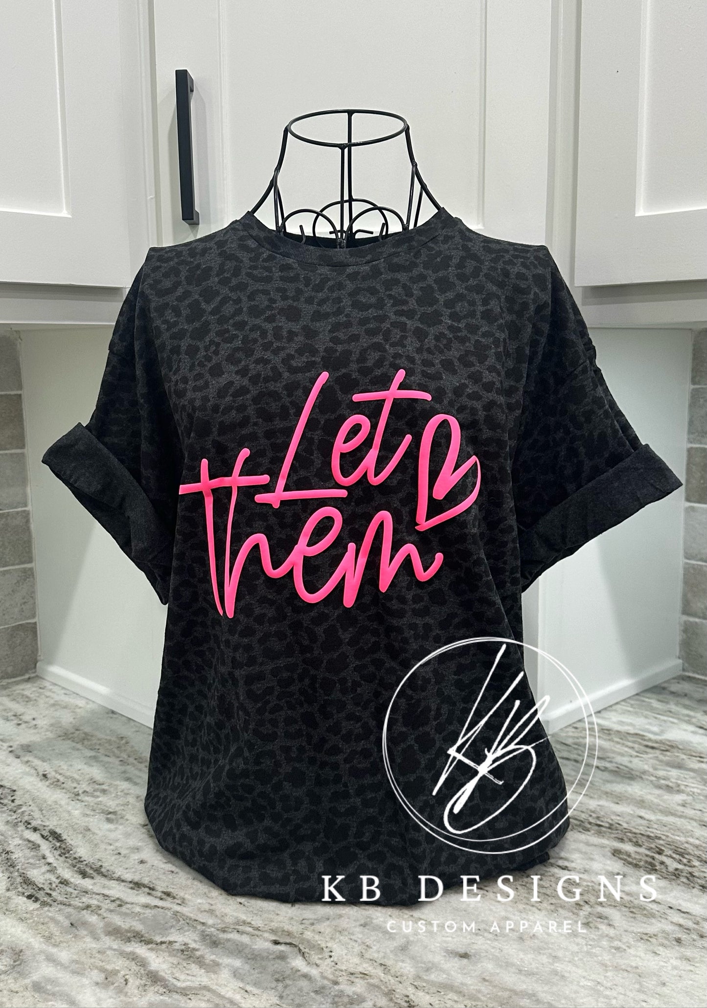 Let Them Leopard Puff Tee