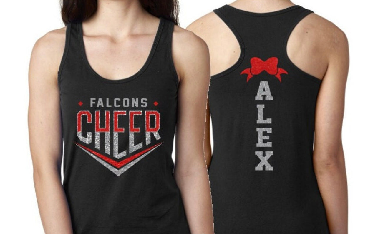 Personalized Cheer Glitter Shirt