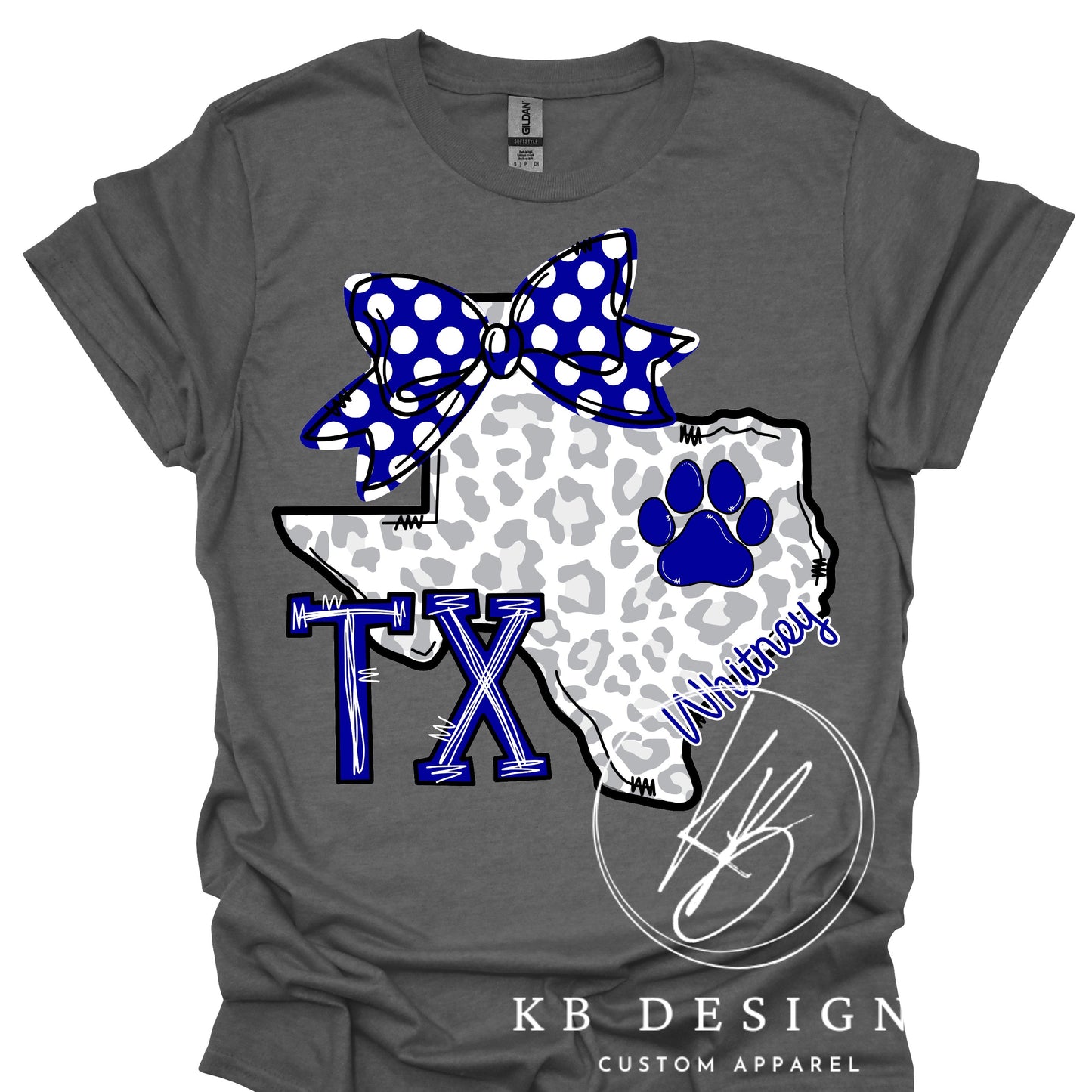 Custom Mascot TX Bow Tee