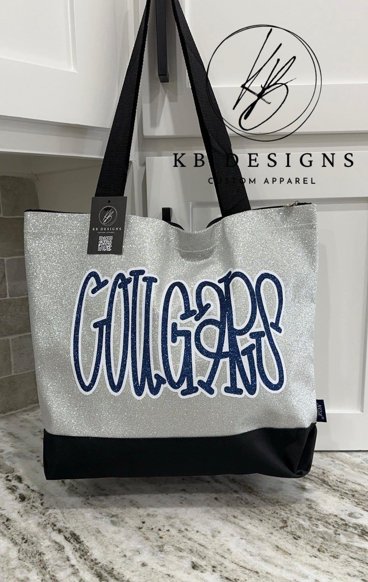 Glitter Canvas Tote Bag