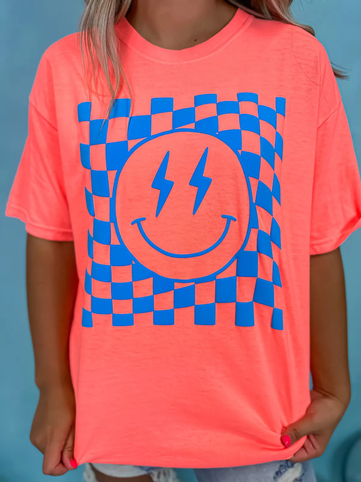 Smiley Puff Lightning Eyes Tee