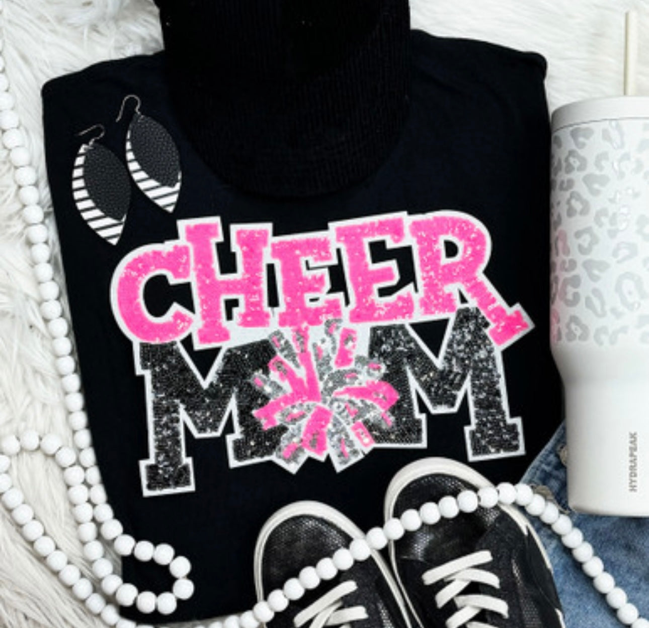 Cheer MOM Sequin Tees