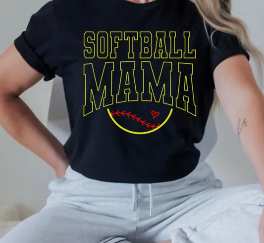 Softball Mama puff Tee