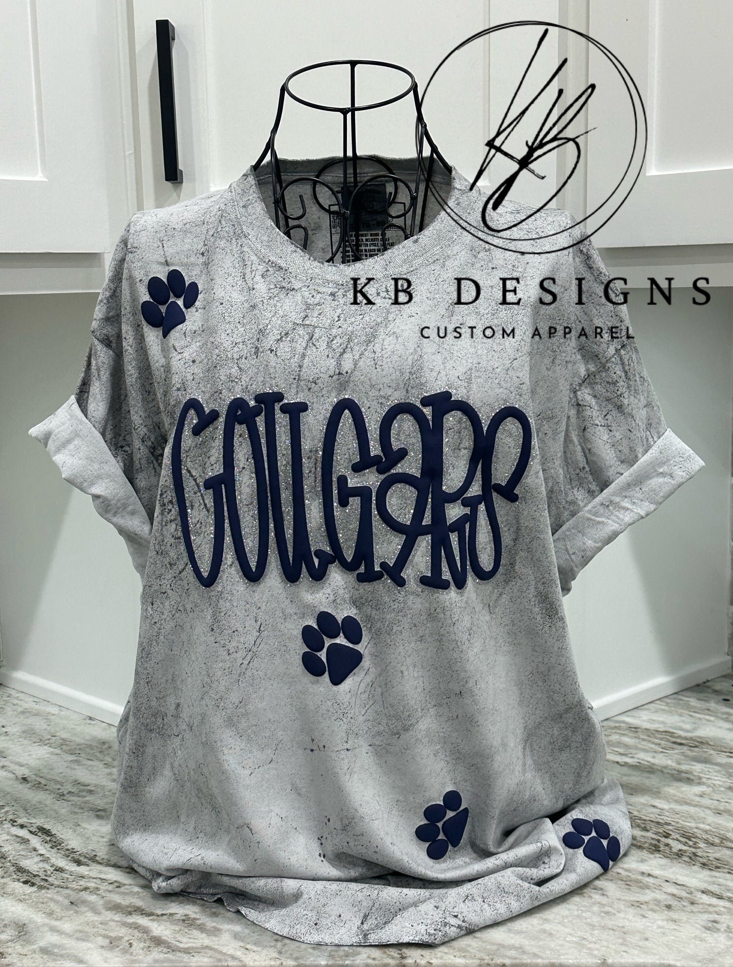 Custom Doodle Glitter & Puff Tee