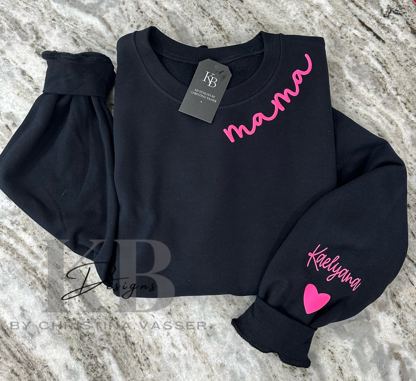 Personalized Collar/Sleeve Sweatshirt