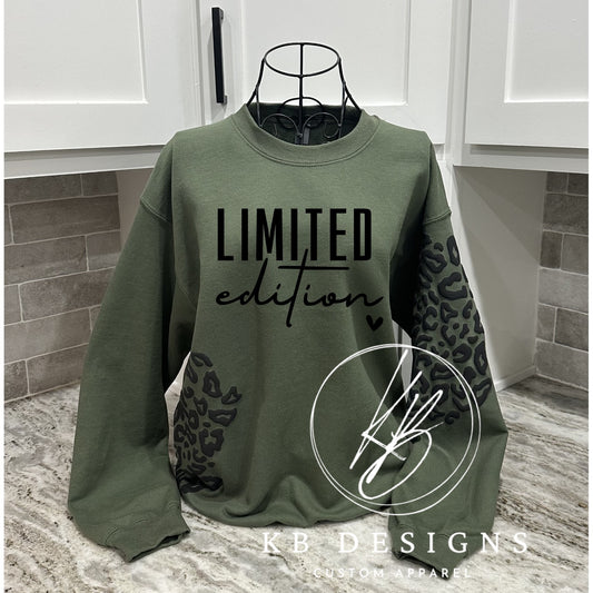 Limited Edition Cheetah Puff Side Sleeve Sweatshirt