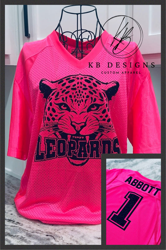 Leopard PinkOut Football Jersey