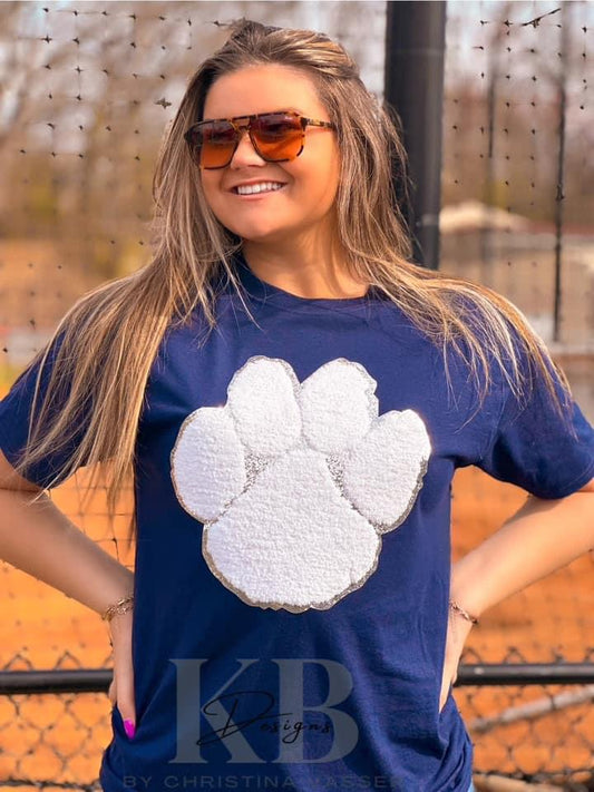 Chenille Paw Tee