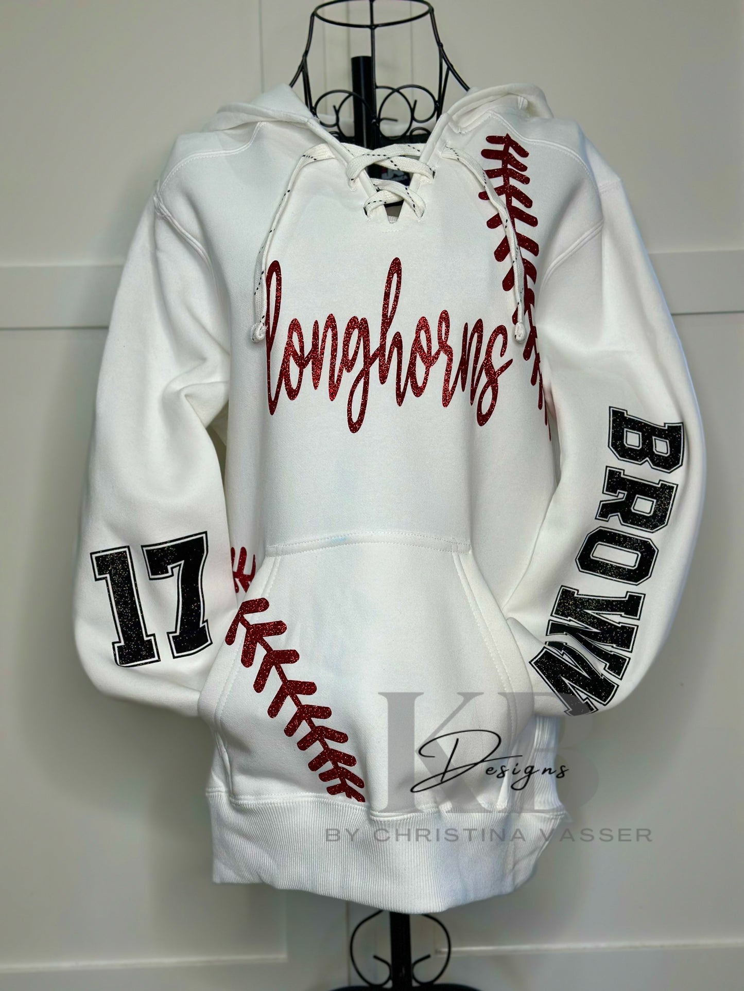 Personalized Cross Laced Sports Hoodie