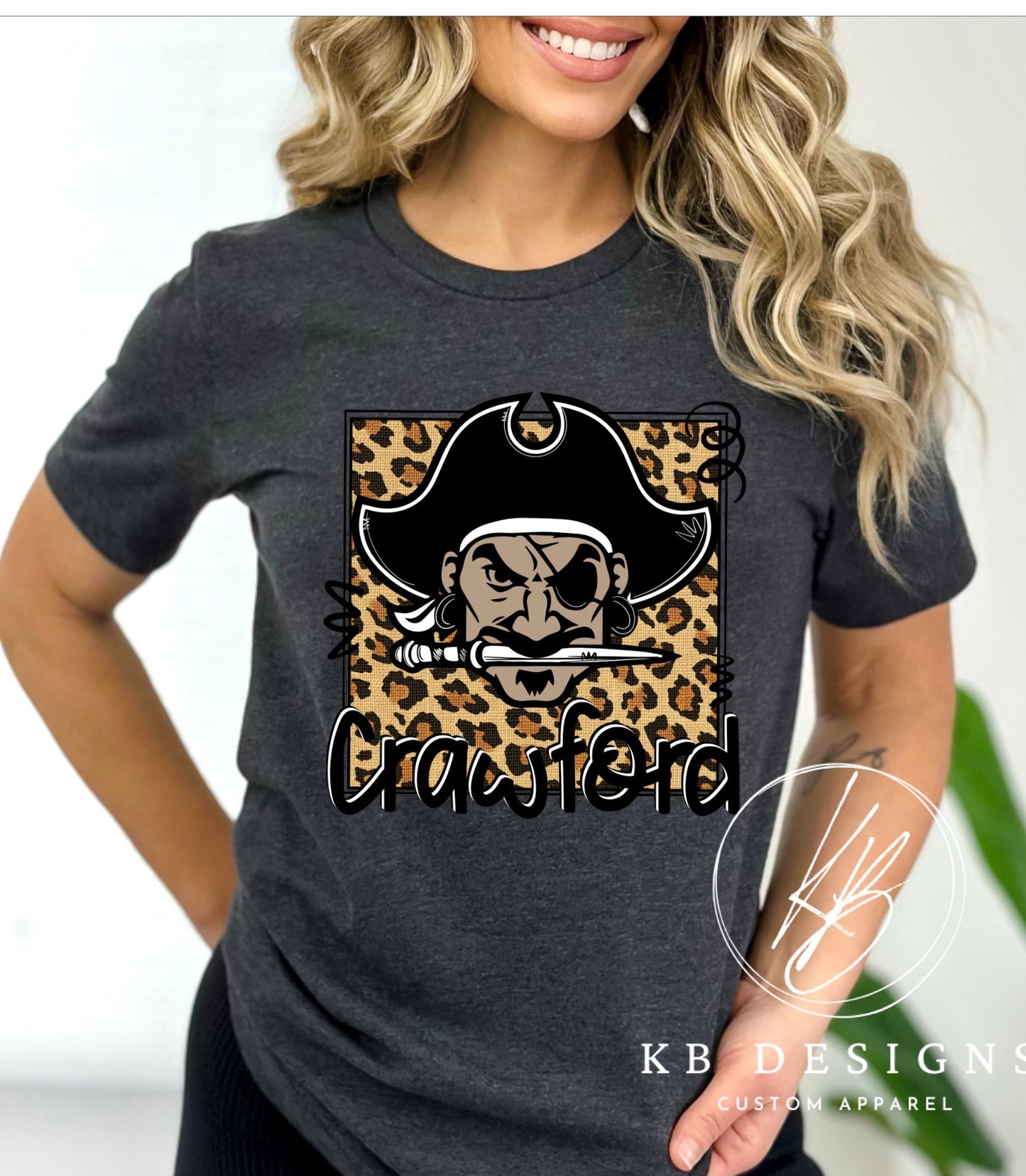 Leopard Circle Mascot Grahic Tee