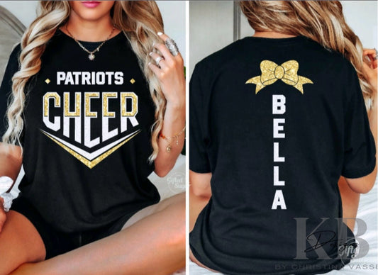 Personalized Cheer Glitter Shirt