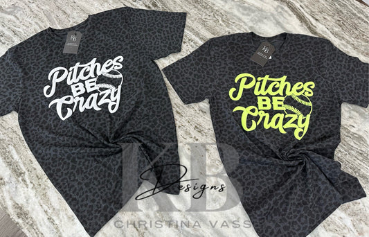 Pitches be Crazy leopard puff Tee